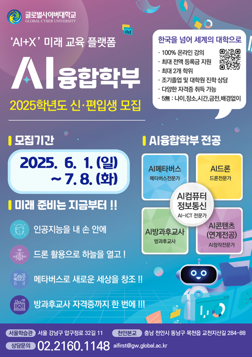 글로벌사이버대학교 신편입생 모집 안내